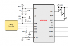 HTR3239 8x8/7x9 陣列 LED 驅(qū)動器