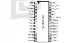 PT2020 20 觸控 I2C 輸出 IC