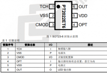 PT2022E 單觸控三段 LED 調(diào)光 IC