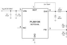 PL88106 高壓同步降壓轉(zhuǎn)換器