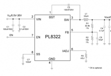 PL8322 同步降壓轉(zhuǎn)換器