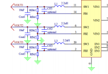 HTN1302 3通道，2.5~5.5V輸入，2A同步降壓變換器